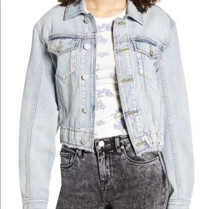 BLANKNYC Cinched cropped denim jacket | small